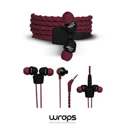 WRAPS Classic In-Ear Headphones, vinröda